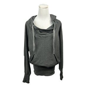 Lululemon Flashback Pullover Women 4 Hoodie‎ Grey Dolman Oversized Sweatshirt